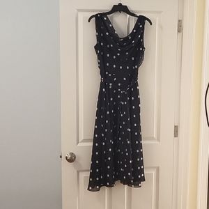 Navy and White Dress